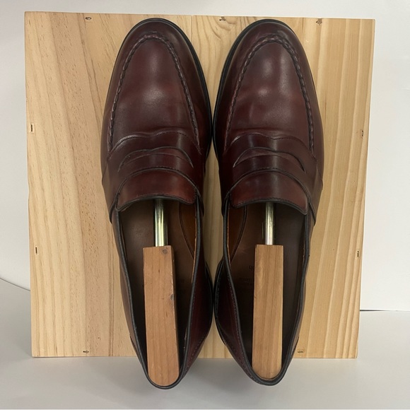 ALLEN EDMONDS Randolph Penny Loafers 4839 Cordovan Color Leather Size 11D - Picture 5 of 13